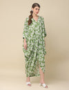 Olive Shell Drape Kaftan