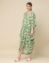 Olive Shell Drape Kaftan