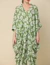 Olive Shell Drape Kaftan