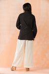 Black and White Boho Shirt Collar Co-Ord Set
