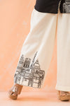 Black and White Boho Shirt Collar Co-Ord Set
