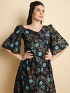 STATEMENT Navy floral DRESS