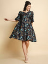 STATEMENT Navy floral DRESS