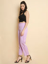 Ankle length Pant with Smart fit - Lilac