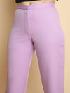 Ankle length Pant with Smart fit - Lilac