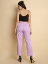 Ankle length Pant with Smart fit - Lilac