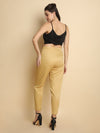 Ankle length Pant with Smart fit - Beige