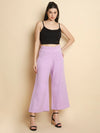 Allured Flared Pants with cross pocket - Lilac