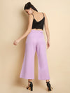 Allured Flared Pants with cross pocket - Lilac