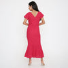 Hot Pink Cotton Schiffli DRESS