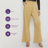 Allured Flared Pants with cross pockets - Beige