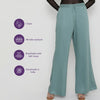 Allured Flared Pants with cross pockets - Blue