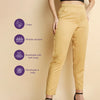 Ankle length Pant with Smart fit - Beige