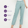 Ankle length Pants with Smart fit - Blue