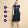 Blue Solitaire pleated dress