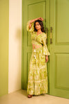 Lime Gold Enchant Co-ord Set