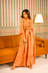 Rust Bloom Embroidered Kaftan