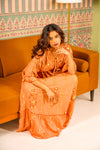 Rust Bloom Embroidered Kaftan