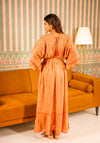 Rust Bloom Embroidered Kaftan