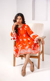 Orange Embroidered Dress