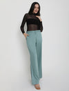 Allured Flared Pants with cross pockets - Blue