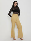 Allured Flared Pants with cross pockets - Beige