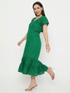 Hot Pink Cotton Schiffli DRESS