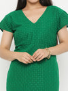 Hot Pink Cotton Schiffli DRESS
