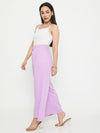 Allured Flared Pants with cross pocket - Lilac