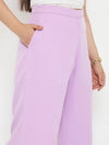 Allured Flared Pants with cross pocket - Lilac