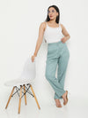 Ankle length Pants with Smart fit - Blue