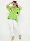 Neon Green Ruffle Top