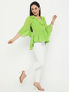 Neon Green Ruffle Top