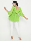 Neon Green Ruffle Top